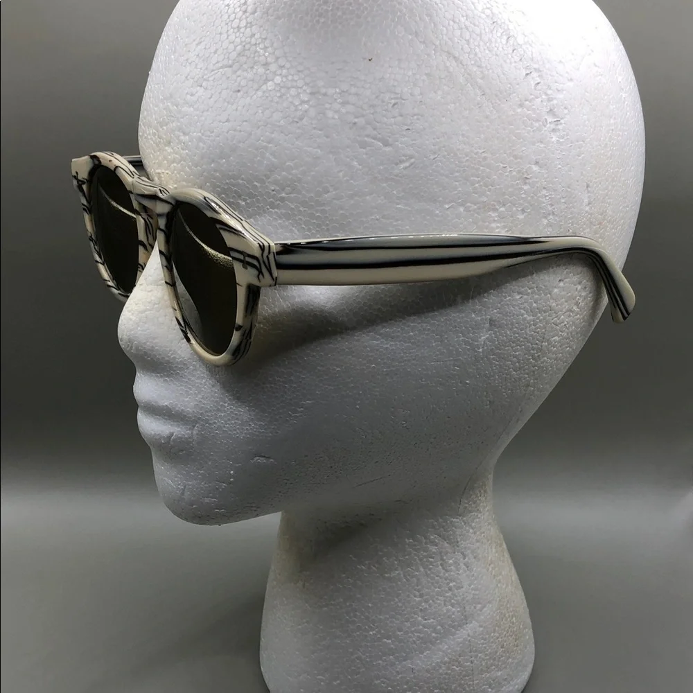 Illesteva leonard sunglasses c.123 cream marble stripe UNISEX, with case, Italy.